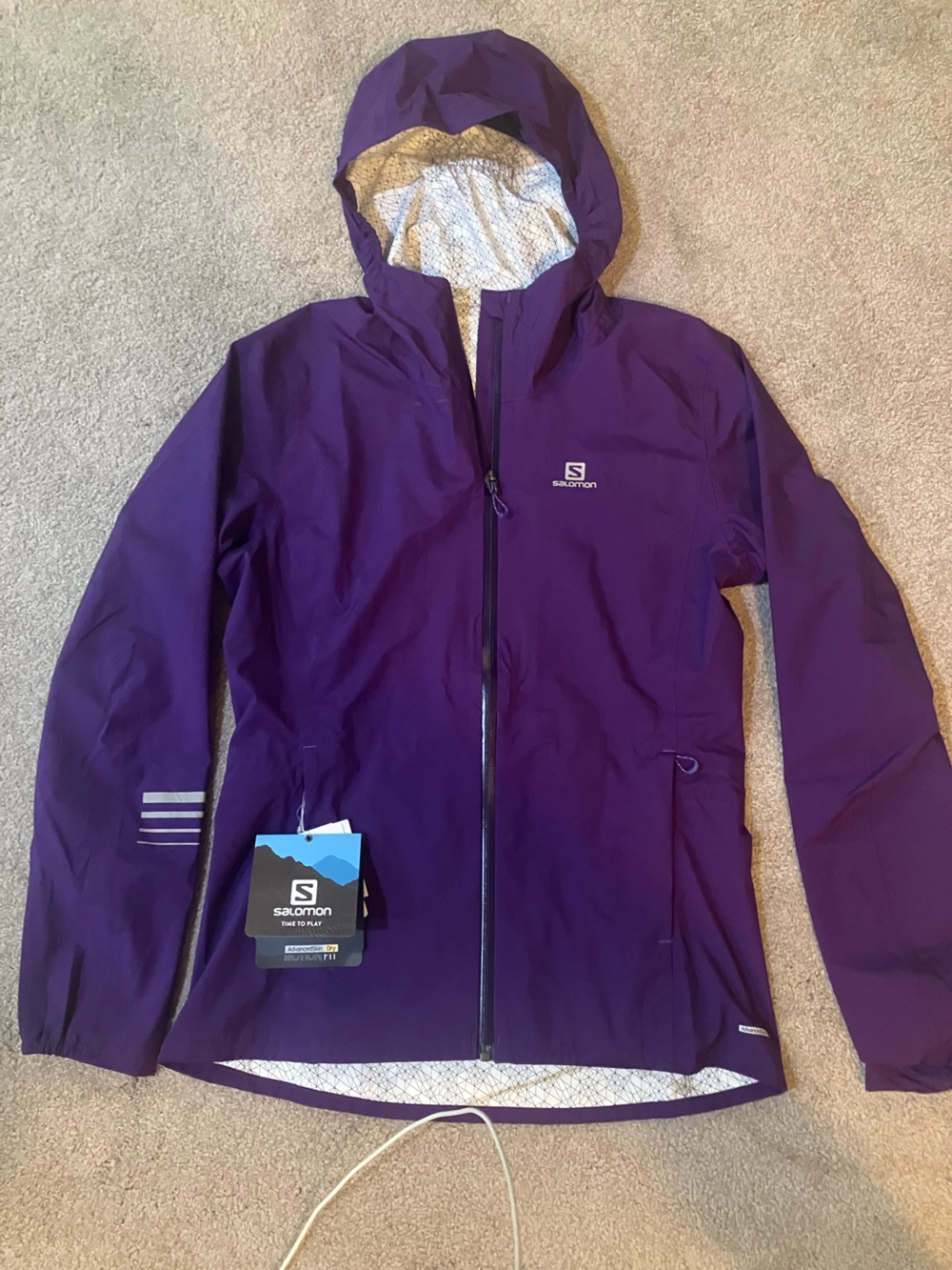 Salomon Women's Deep Purple Hooded  Lightweight Jacket